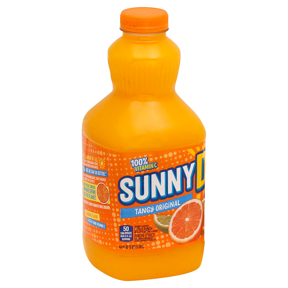 Calories in Sunny D Tangy Original Orange Flavored Citrus Punch, 64 oz