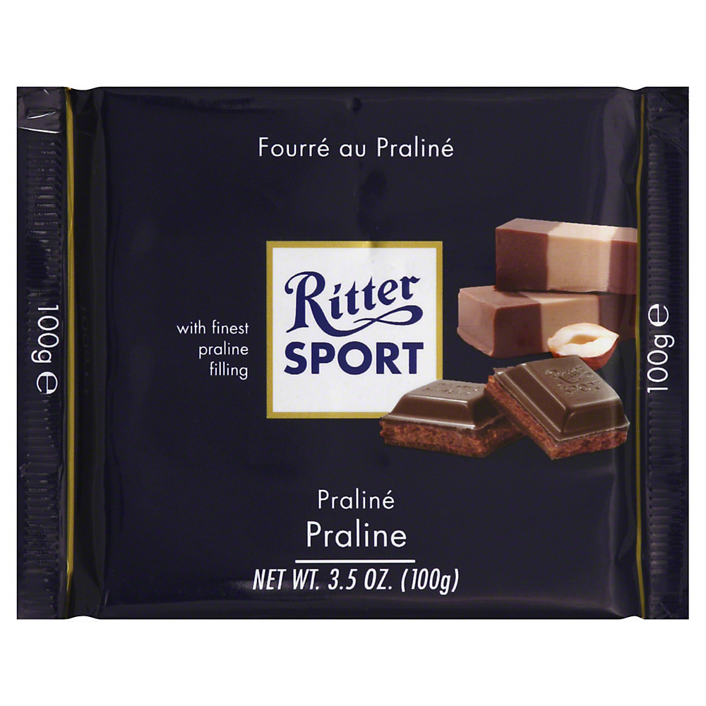 Calories in Ritter Sport Nougat Praline Candy, 3.5 oz