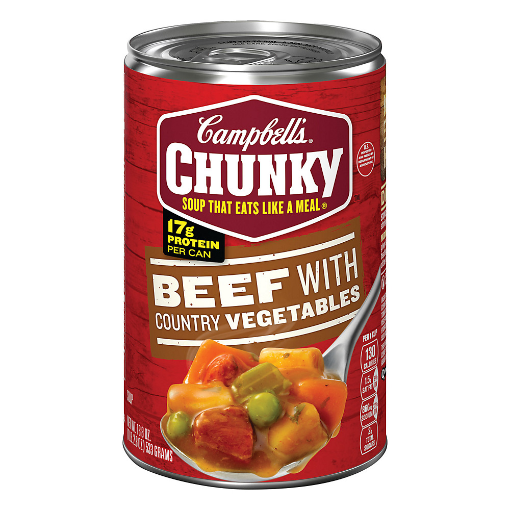 Calories in Campbell's Chunky Beef With Country Vegetables Soup, 18.8 oz