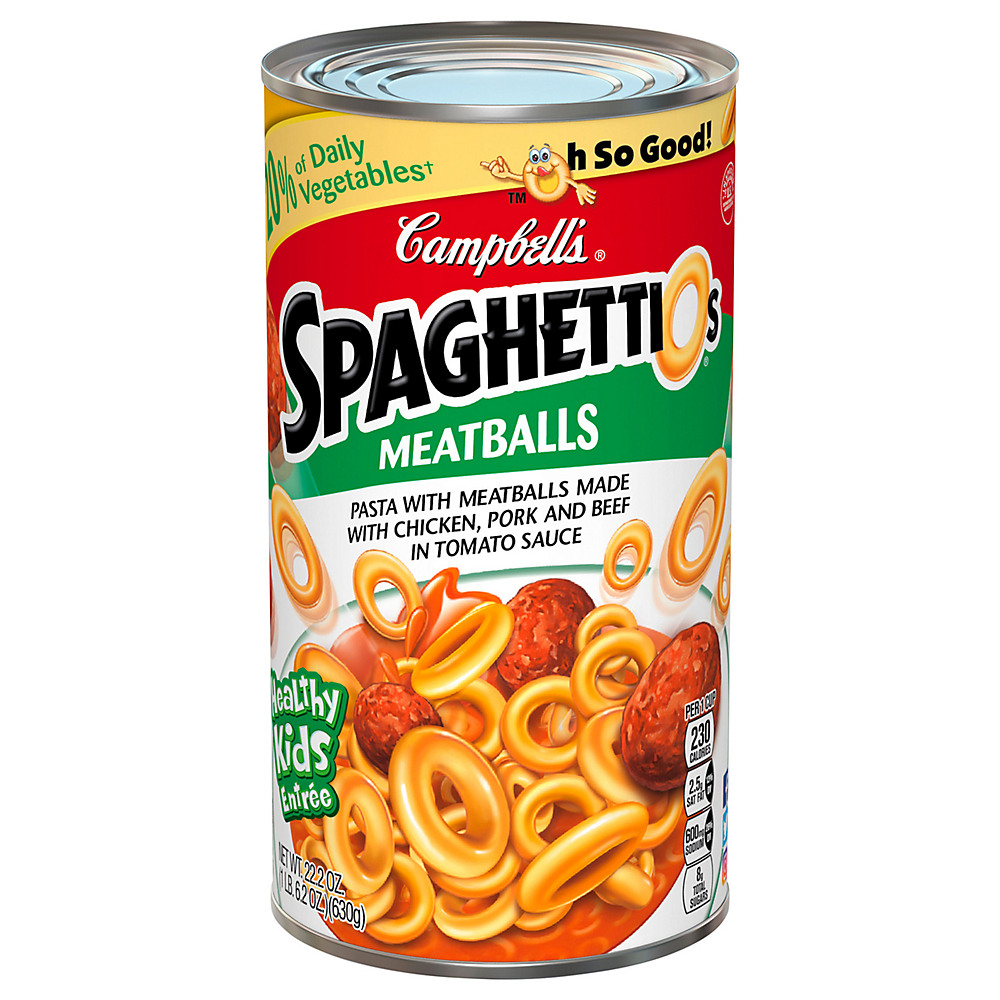 Calories in Campbell's SpaghettiOs with Meatballs, 22.2 oz