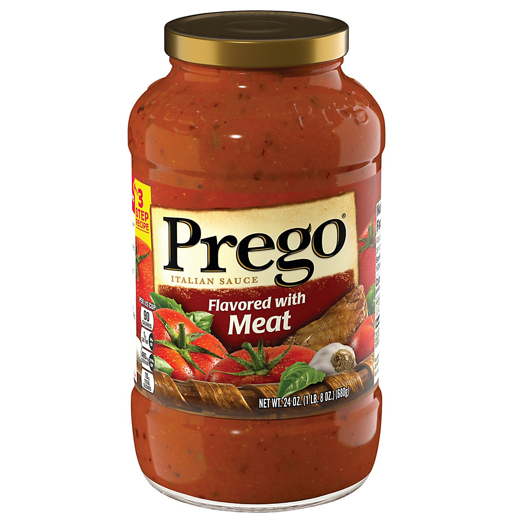 Calories in Prego Flavored with Meat Italian Sauce, 24 oz