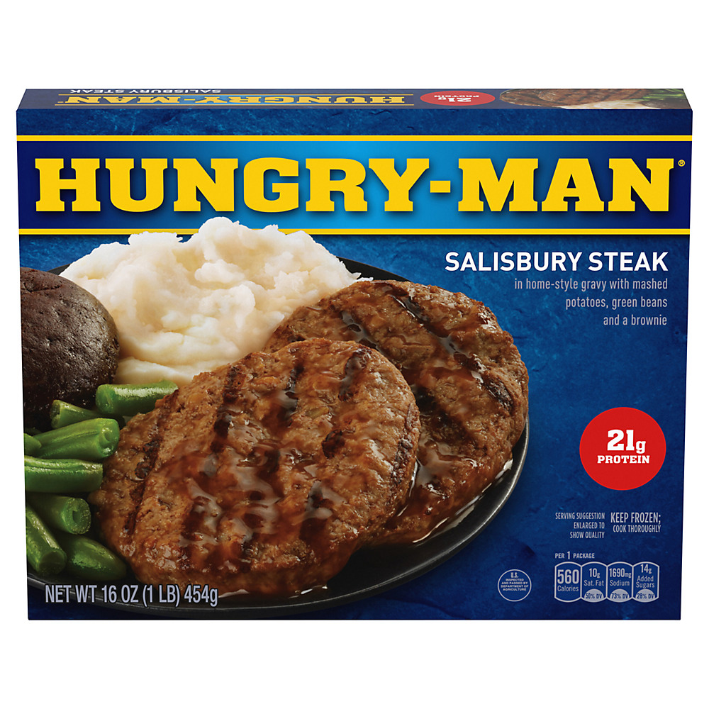 Calories in Hungry Man Salisbury Steak, 16 oz
