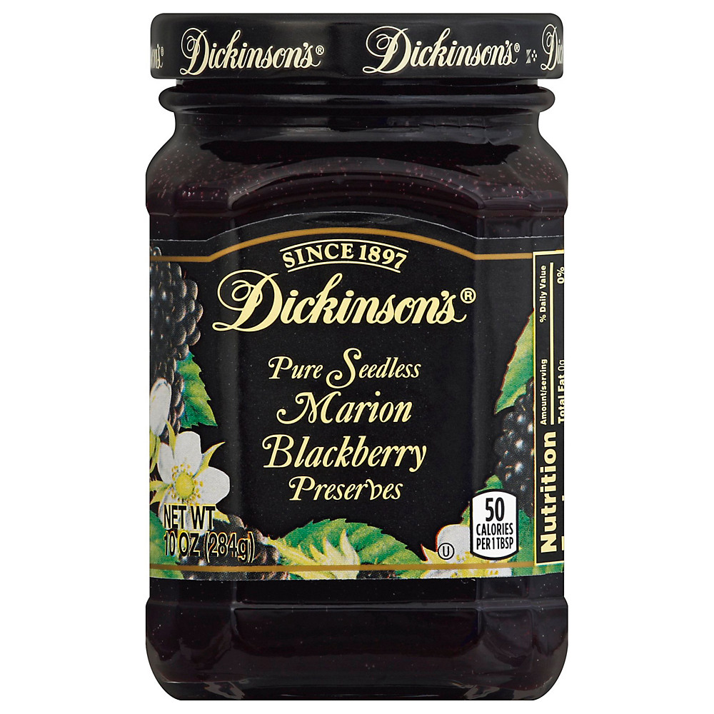 Calories in Dickinson's Pure Seedless Marion Blackberry Preserves, 10 oz