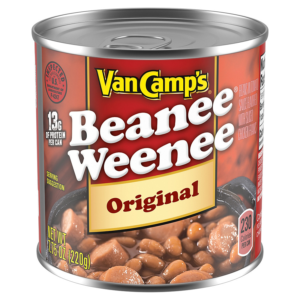 Calories in Van Camp's Beanee Weenee Original Beans & Hot Dogs, 7.75 oz