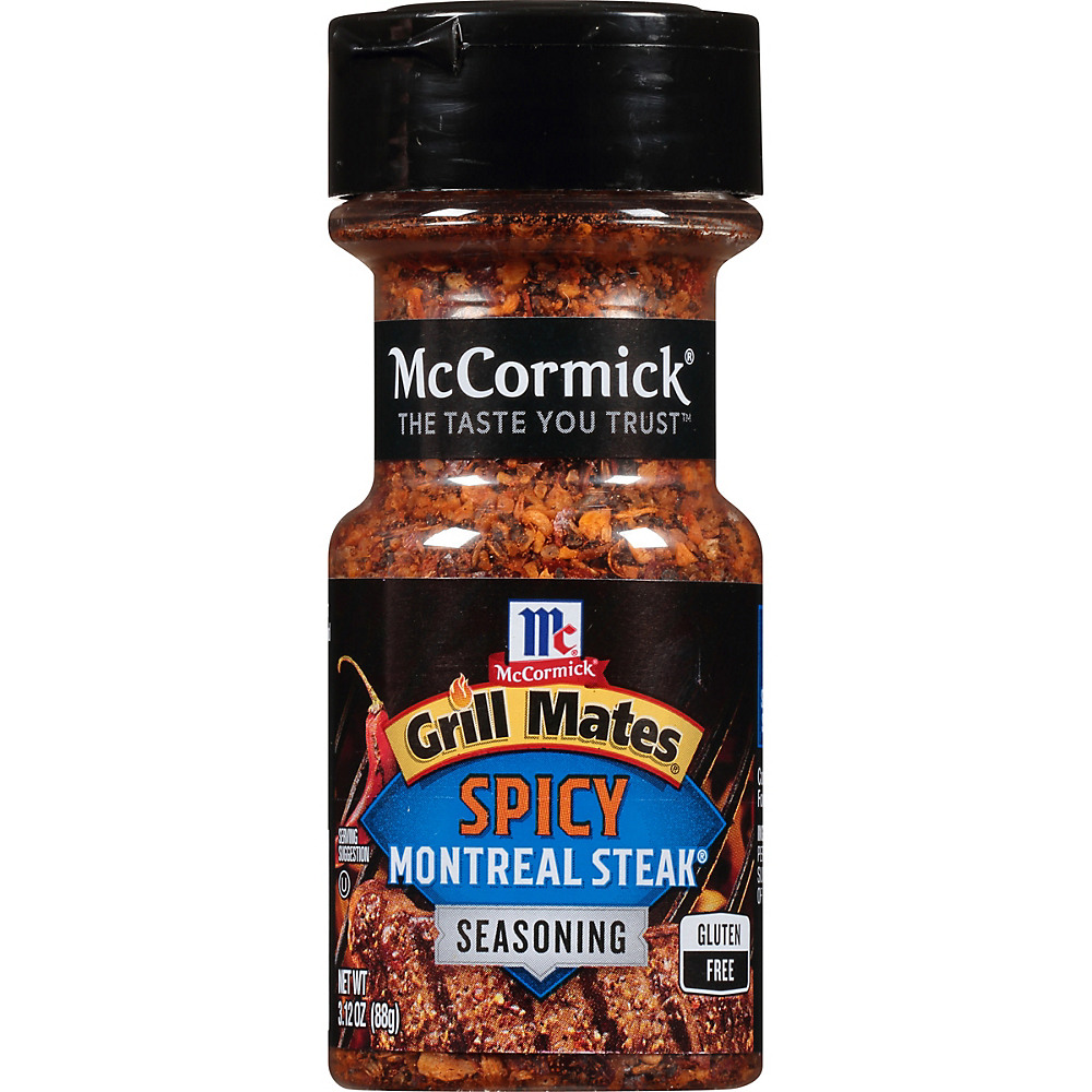 Calories in McCormick Grill Mates Spicy Montreal Steak Seasoning, 3.12 oz