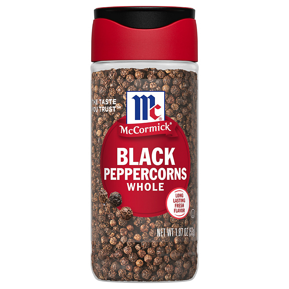 Calories in McCormick Whole Black Peppercorns, 1.8 oz