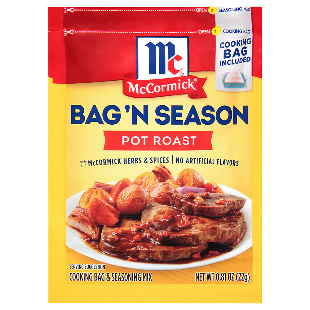 Calories in McCormick Bag 'N Season Pot Roast Cooking Bag & Seasoning Mix, 0.81 oz