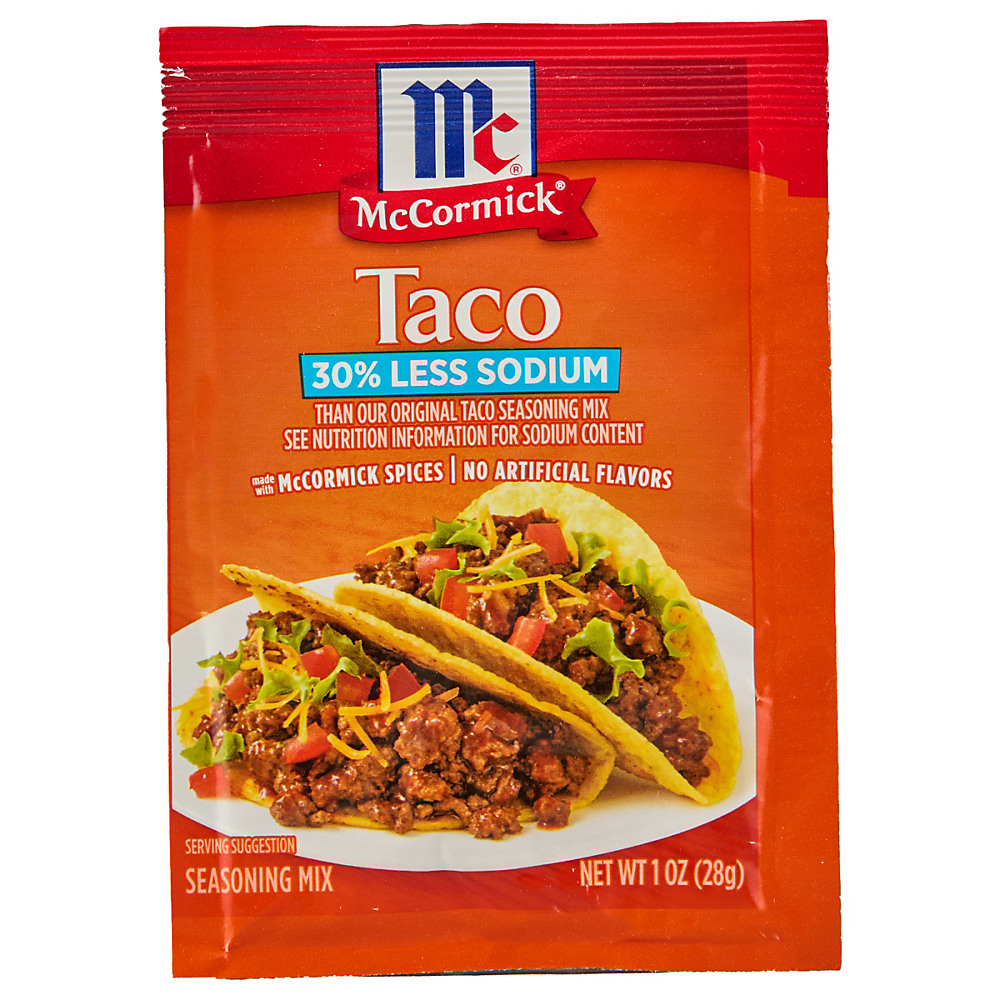 Calories in McCormick 30% Less Sodium Taco Seasoning Mix, 1 oz