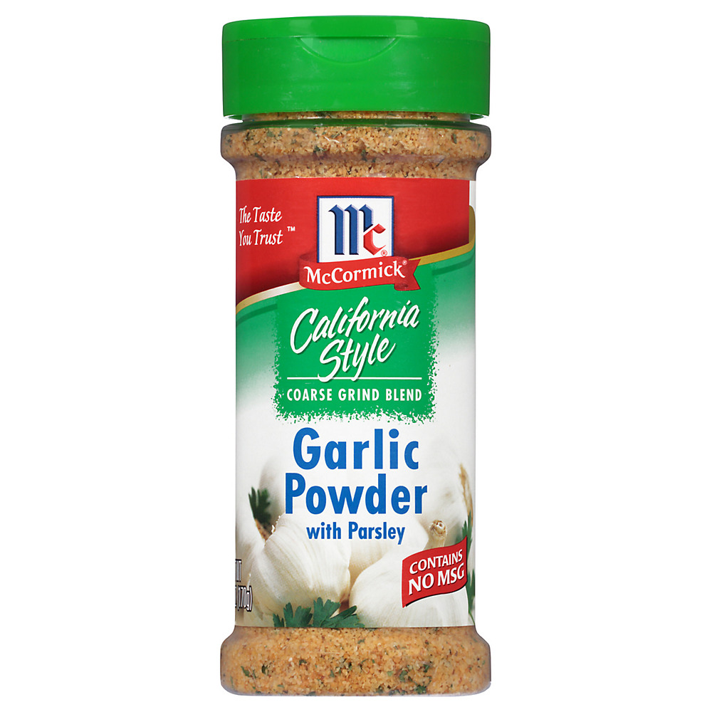 Calories in McCormick California Style Garlic Powder With Parsley Coarse Grind Blend, 6 oz