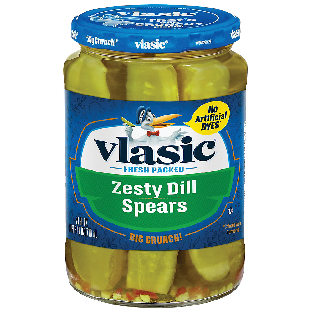 Calories in Vlasic Zesty Dill Spears, 24 oz