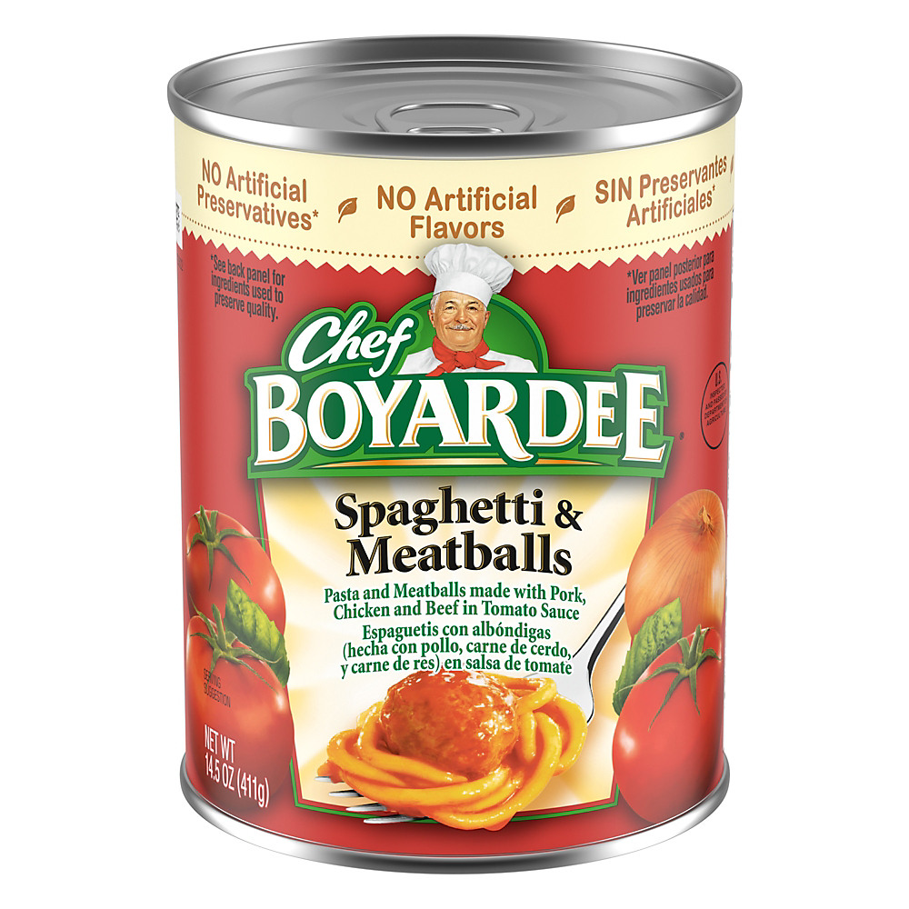 Calories in Chef Boyardee Spaghetti and Meatballs, 14.5 oz