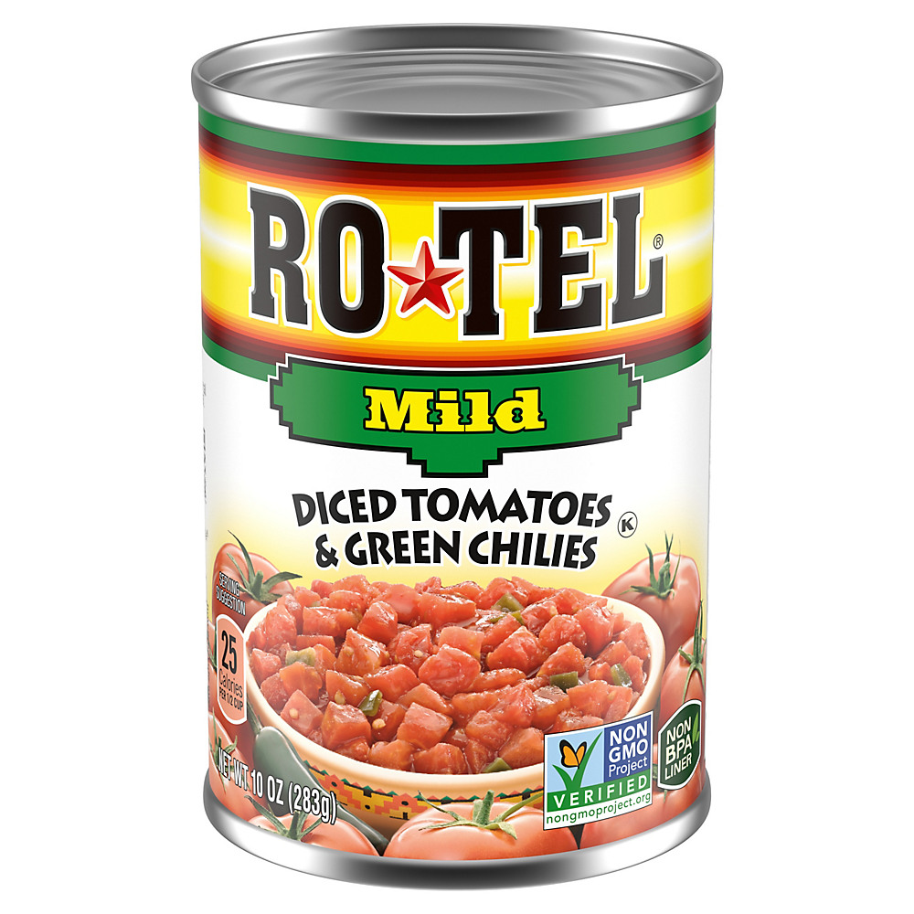 Calories in Rotel Mild Diced Tomatoes and Green Chilies, 10 oz