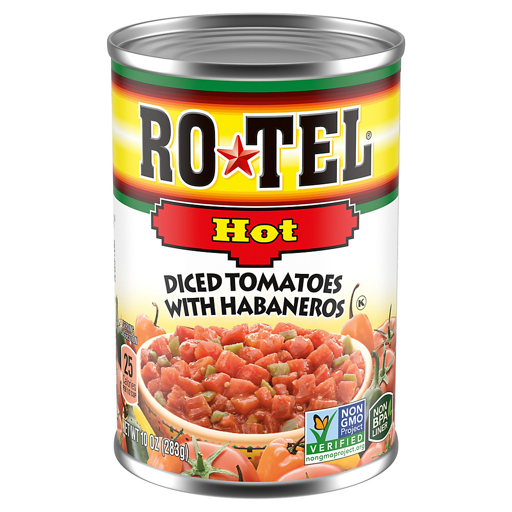 Calories in Rotel Hot Diced Tomatoes with Habaneros, 10 oz
