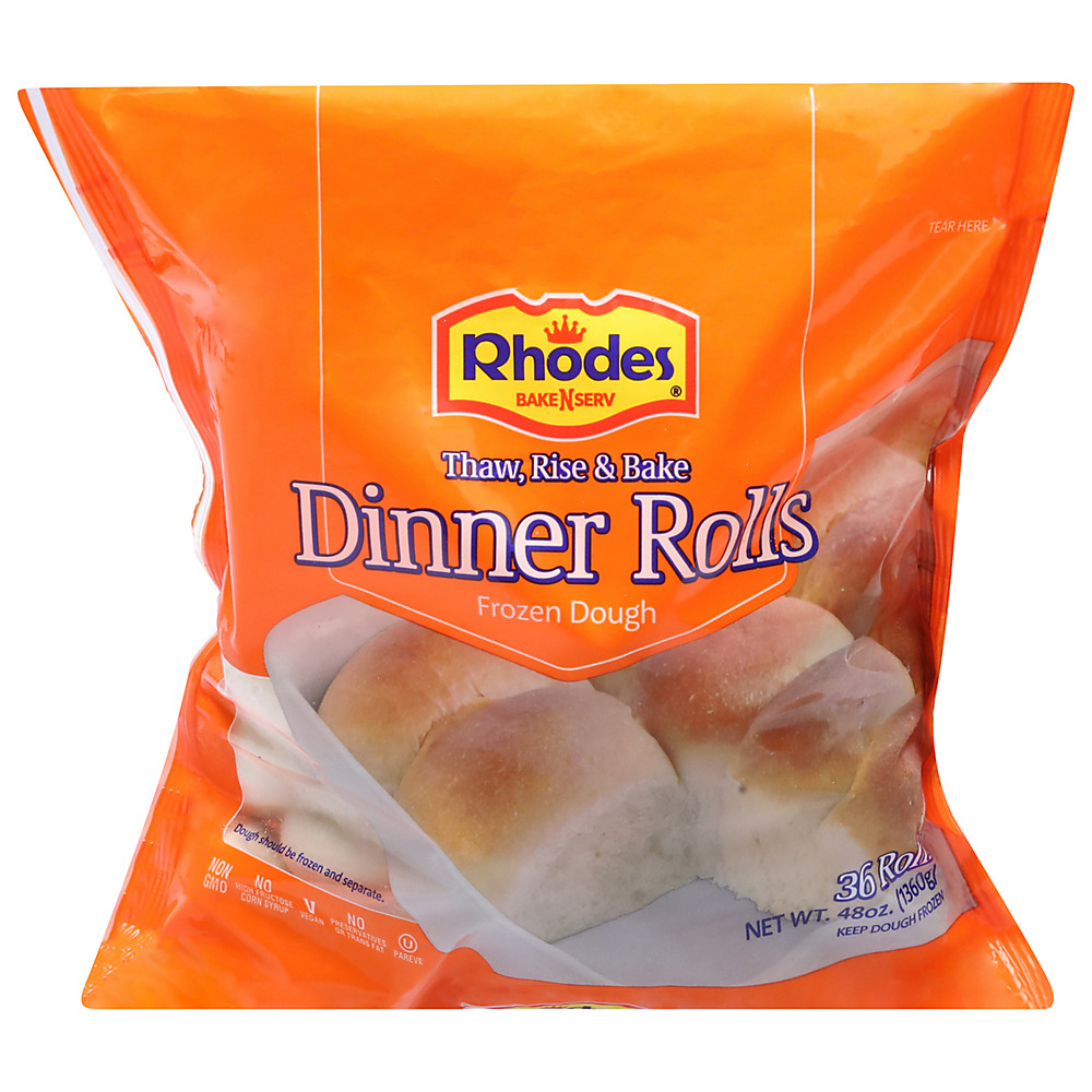 Calories in Rhodes Bake N Serv White Dinner Rolls, 36 ct