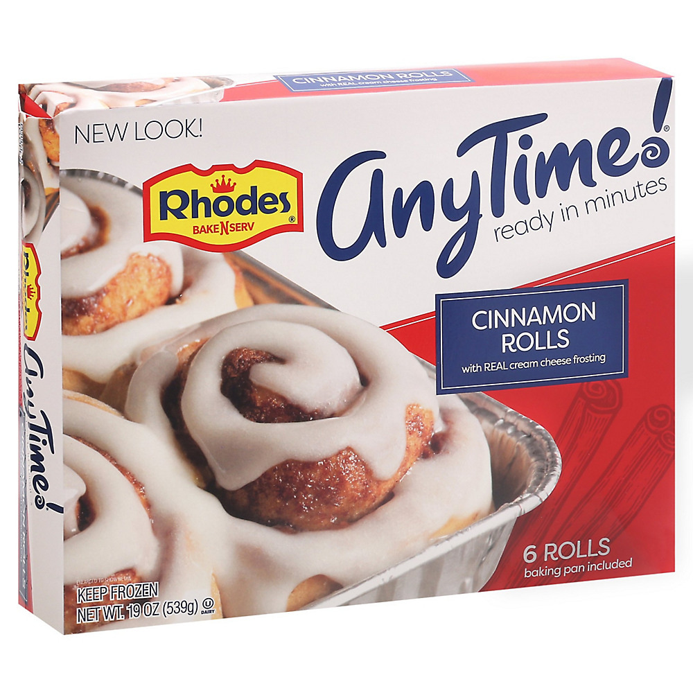 Calories in Rhodes Bake-N-Serv Cinnamon Rolls with Cream Cheese Frosting, 6 ct