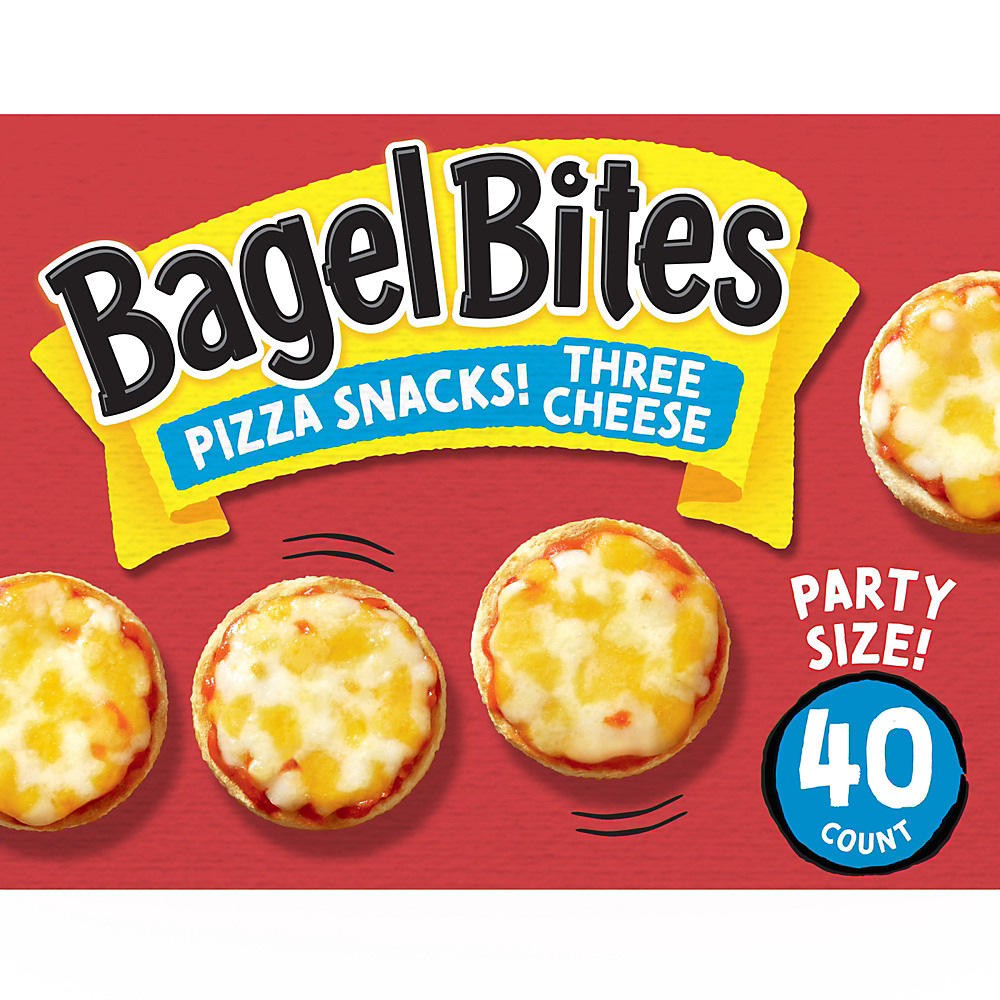Calories in Bagel Bites Three Cheese Mini Bagels Value Size, 40 ct