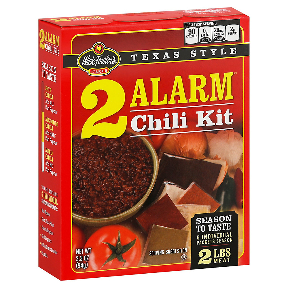 Calories in Wick Fowler's 2 Alarm Chili Kit, 3.3 oz