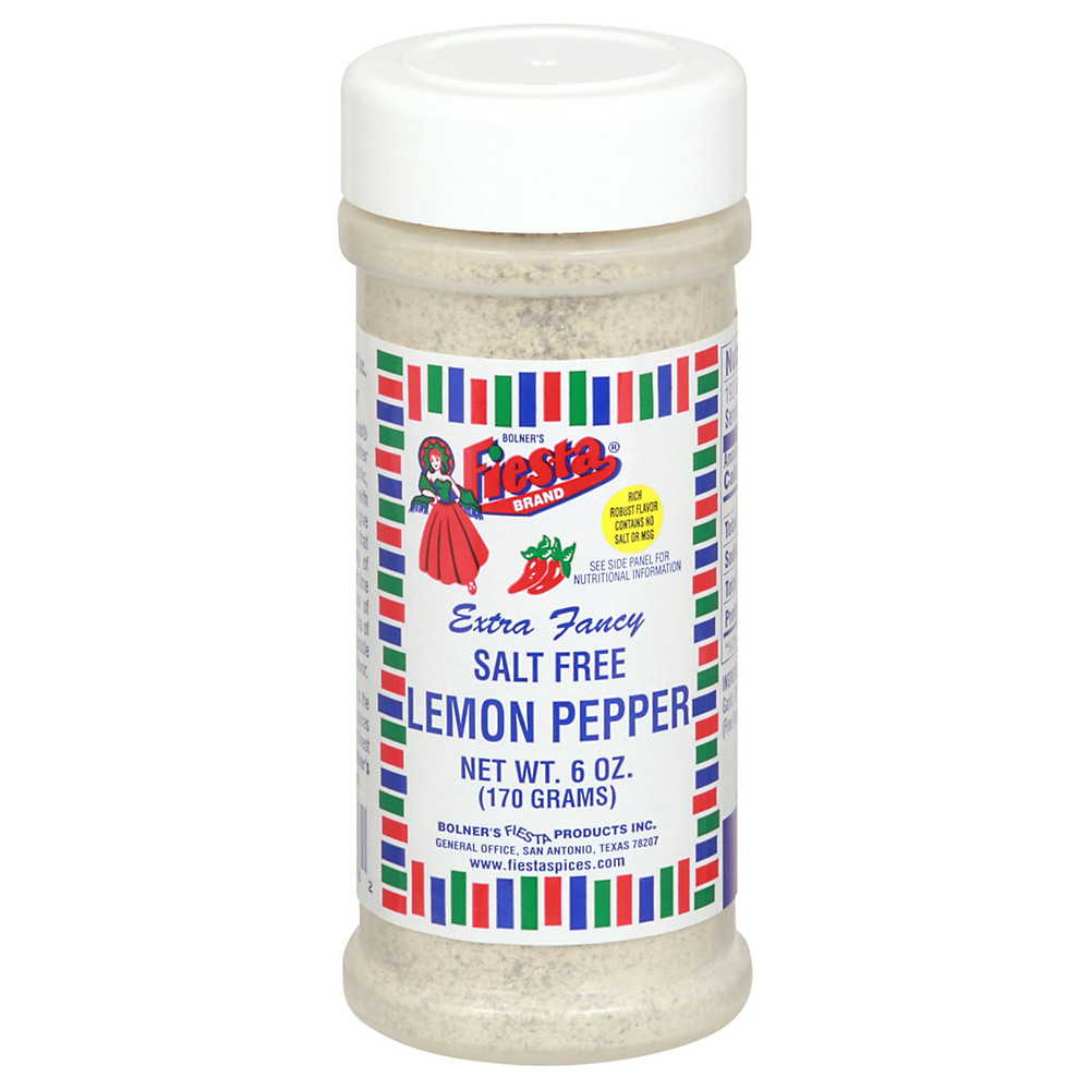 Calories in Bolner's Fiesta Salt Free Lemon Pepper, 6 oz