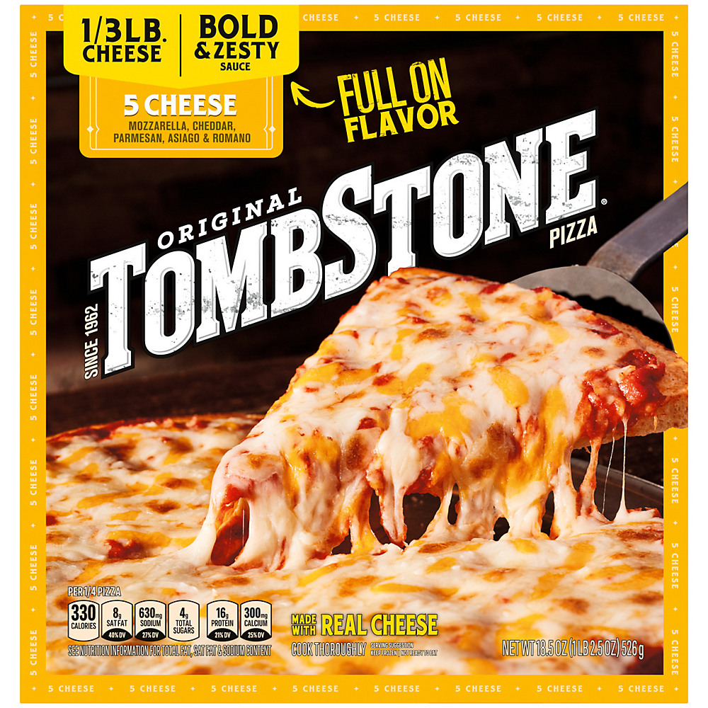 Calories in Tombstone Five Cheese Frozen Pizza, 19.3 oz