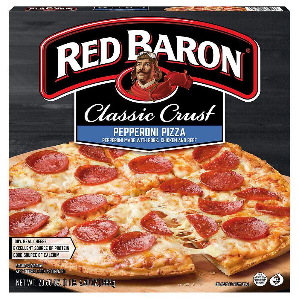 Calories in Red Baron Classic Crust Pepperoni Pizza, 20.6 oz