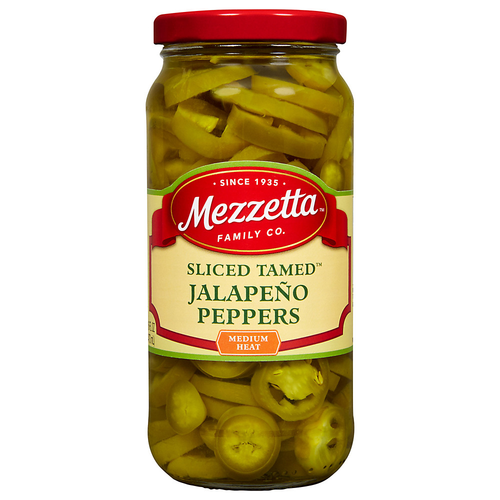 Calories in Mezzetta Deli-Sliced Tamed Jalapeno Peppers, 16 oz