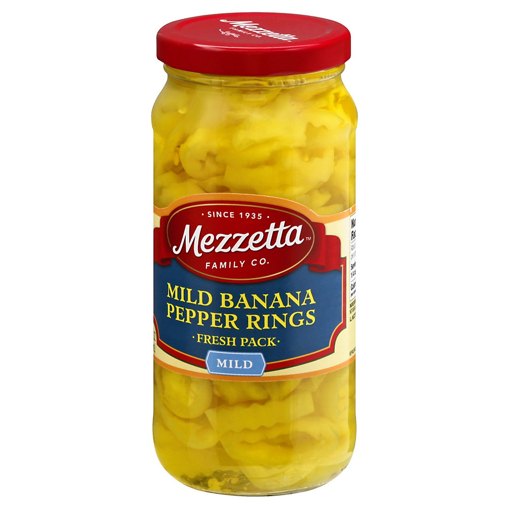 Calories in Mezzetta Deli-Sliced Mild Pepper Rings, 16 oz