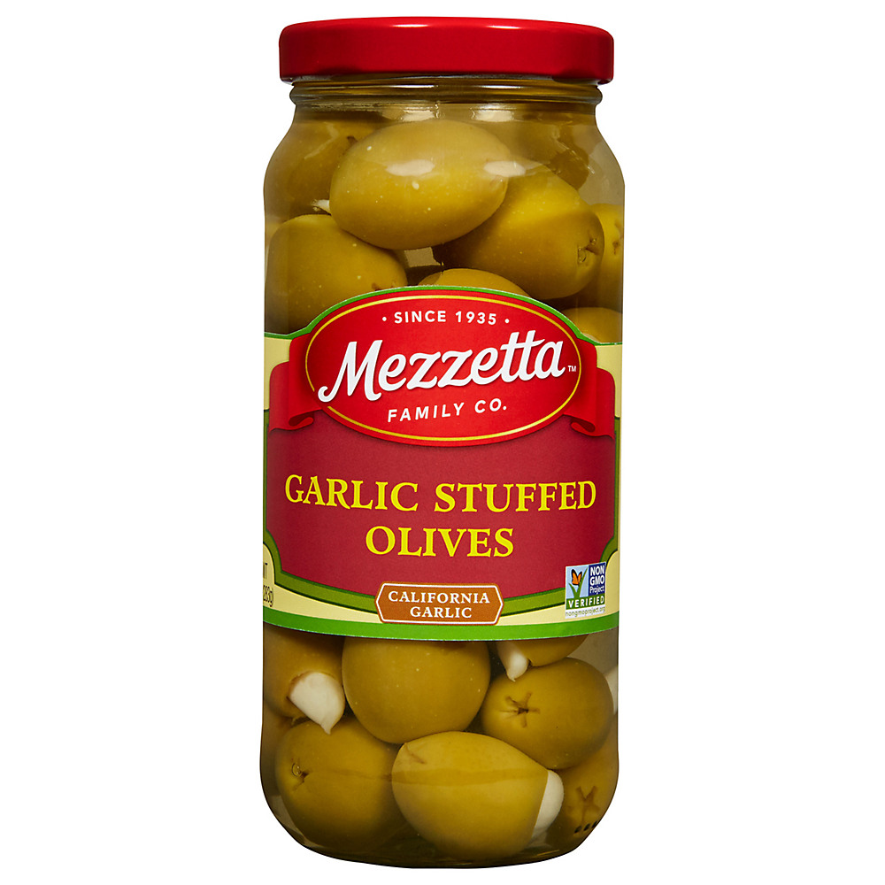 Calories in Mezzetta Garlic Stuffed Olives, 10 oz