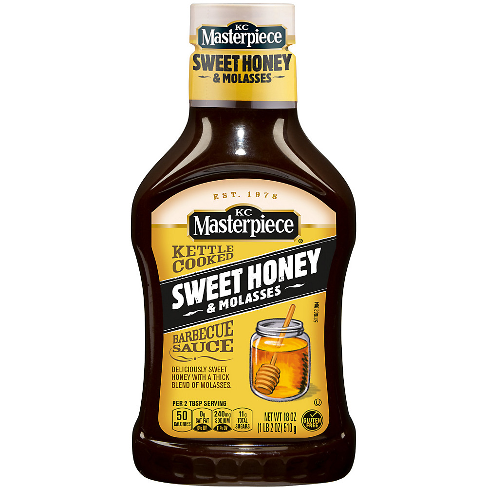 Calories in KC Masterpiece Sweet Honey & Molasses Barbecue Sauce, 18 oz