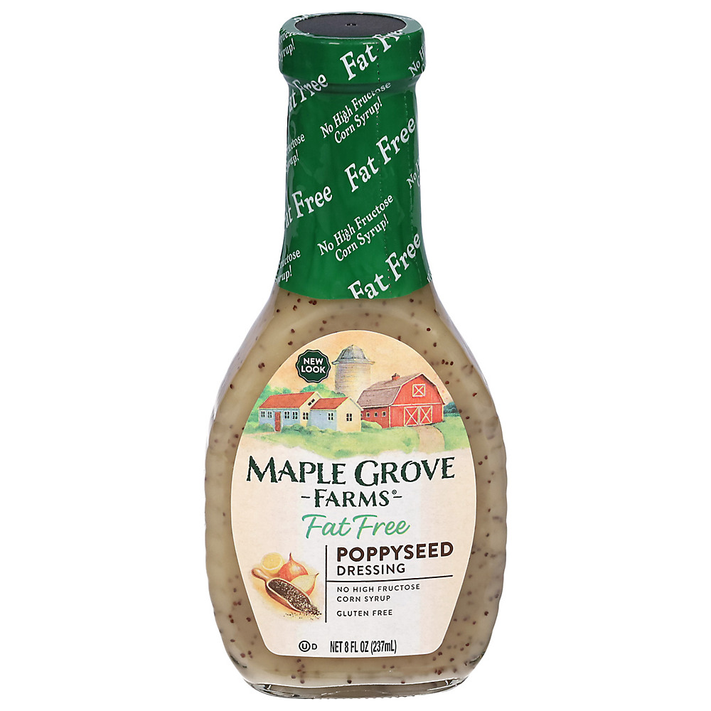 Calories in Maple Grove Farms of Vermont Fat Free Poppy Seed Dressing, 8 oz