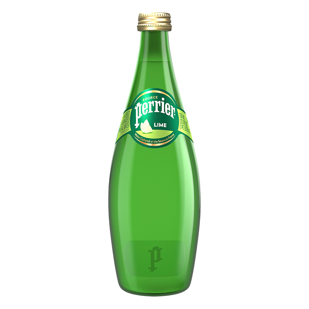 Calories in Perrier Sparkling Natural Mineral Lime Water, 25.3 oz