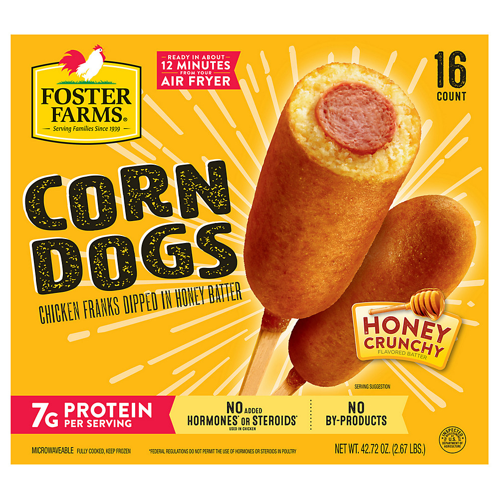 Calories in Foster Farms Honey Crunchy Flavor Chicken Corn Dogs, 16 ct