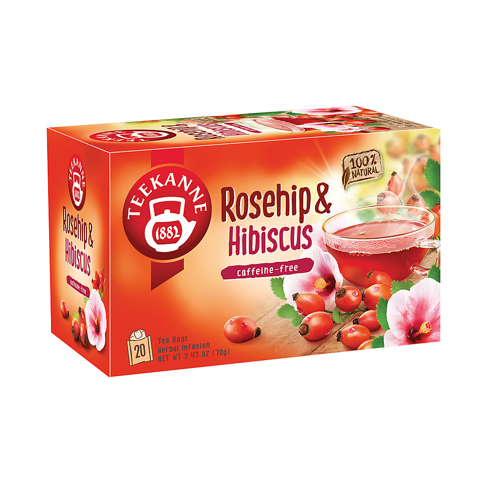 Calories in Teekanne Rosehip And Hibiscus Flower Bags Fruit Infusion Tea, 20 ct