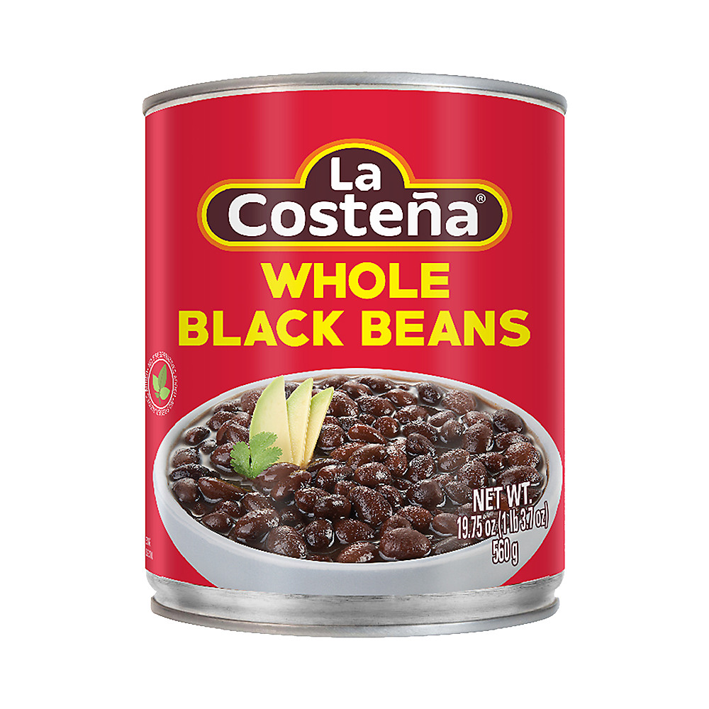 Calories in La Costena Black Beans, Whole, 19.75 oz