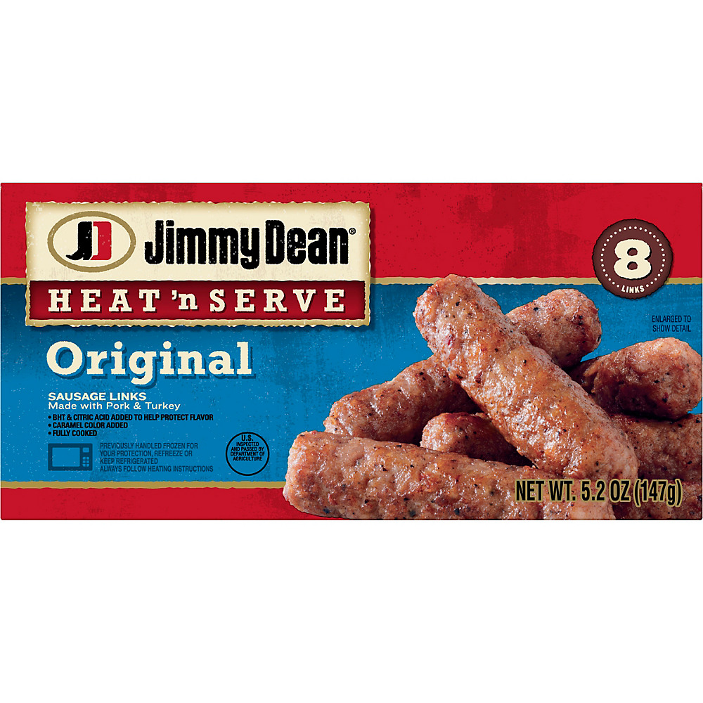 Calories in Jimmy Dean Heat 'N Serve Regular Sausage Links, 8 ct