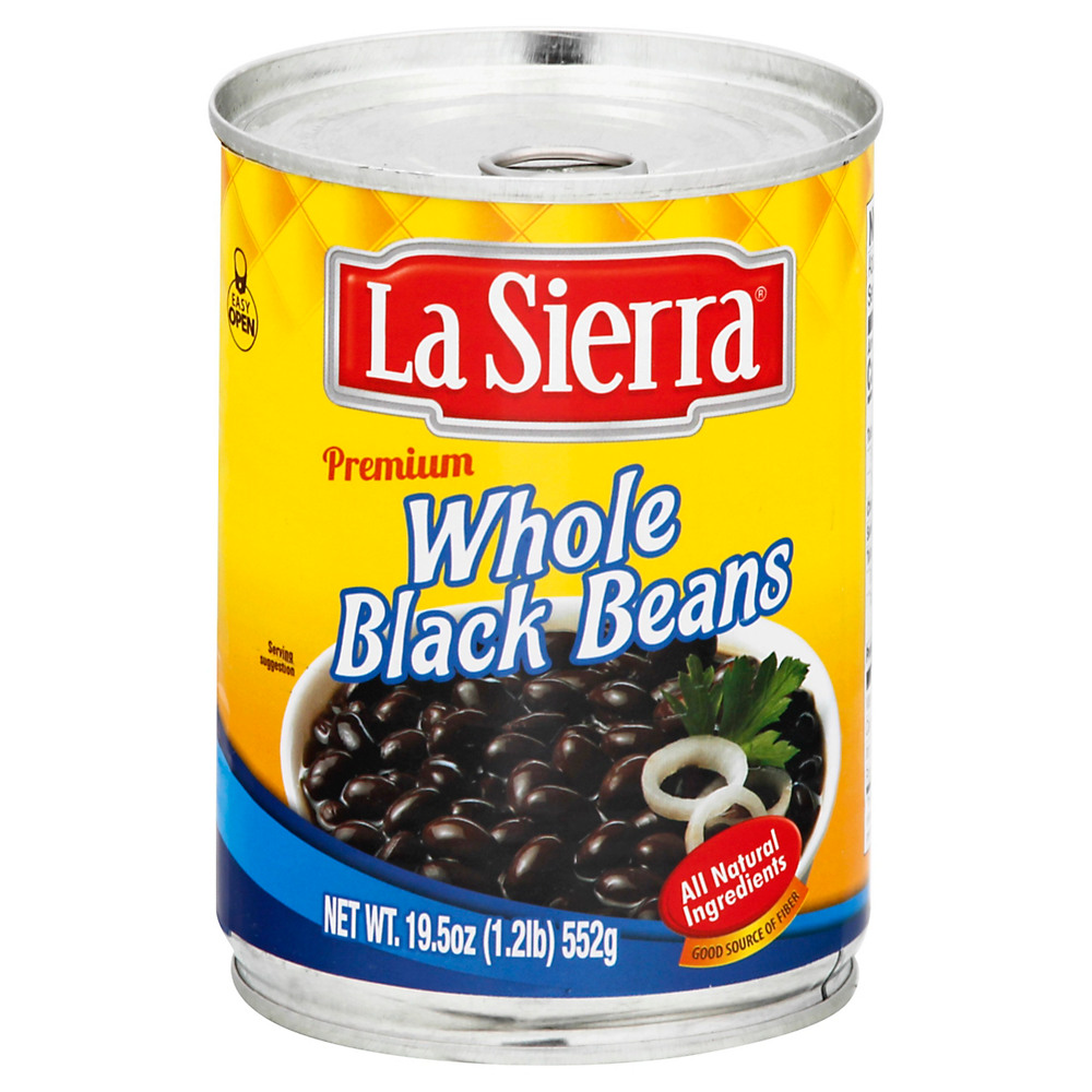 Calories in La Sierra Whole Black Beans, 19.5 oz