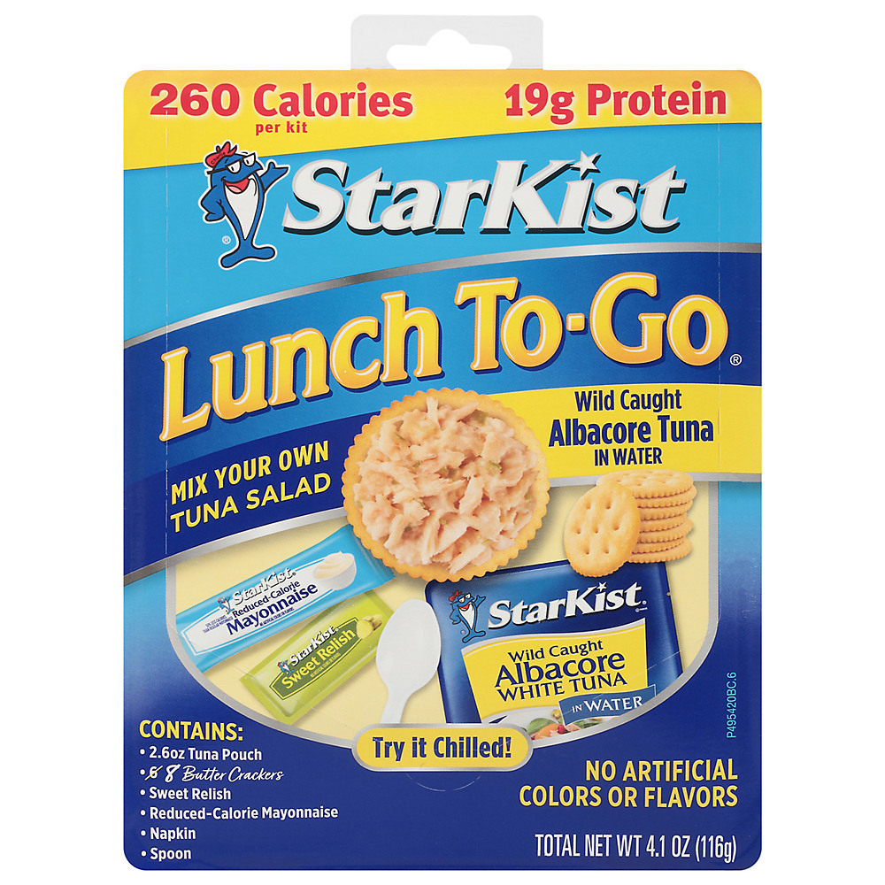 Calories in StarKist Lunch to Go Albacore Tuna in Water Kit, 4.1 oz
