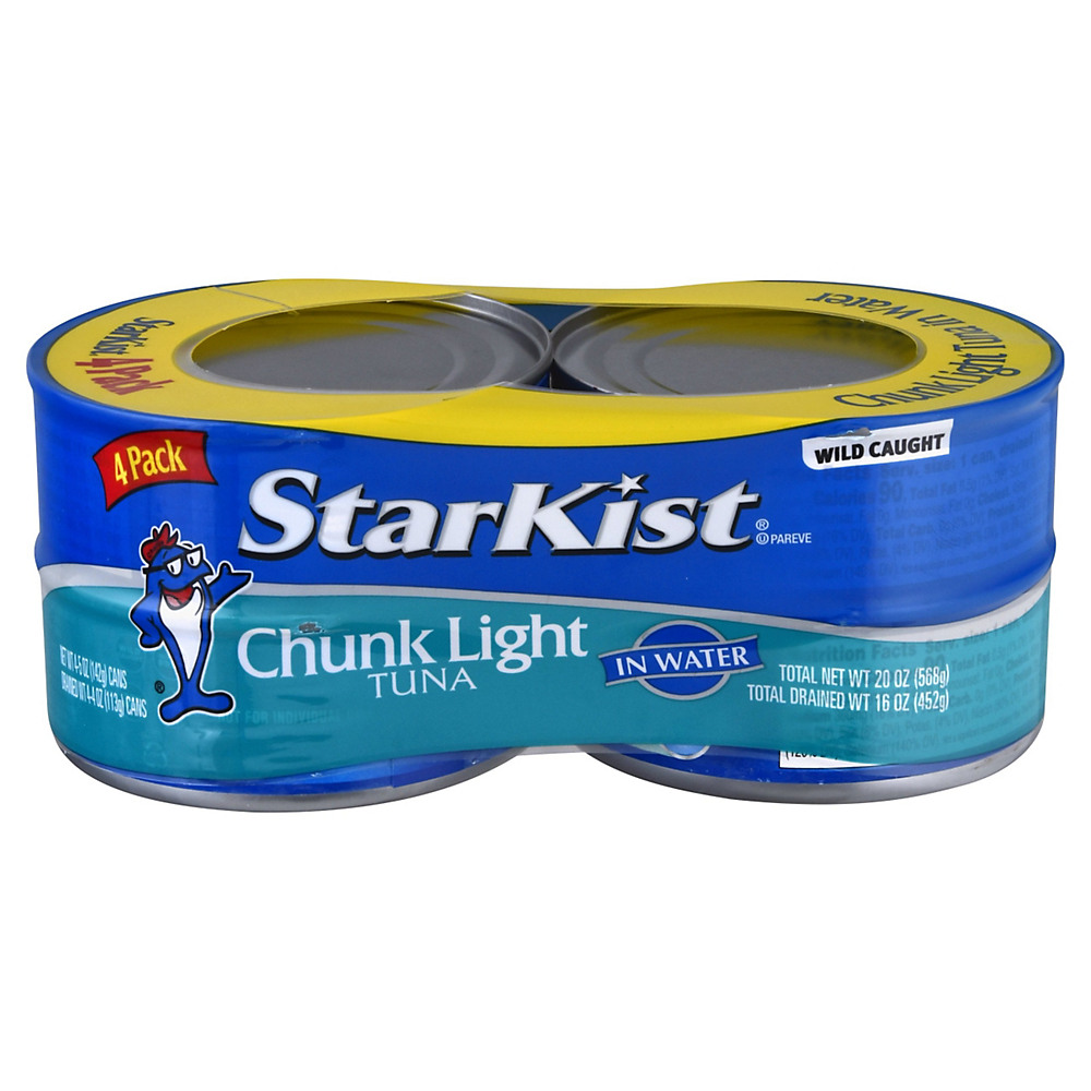 Calories in StarKist Chunk Light Tuna in Water, 4 ct