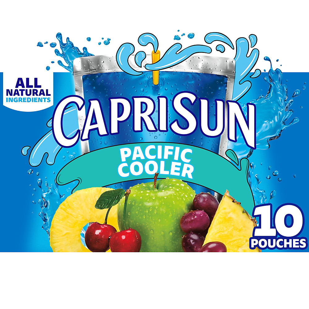 Calories in Capri Sun Pacific Cooler Mixed Fruit Flavored Juice Drink Blend 6 oz Pouches, 10 pk