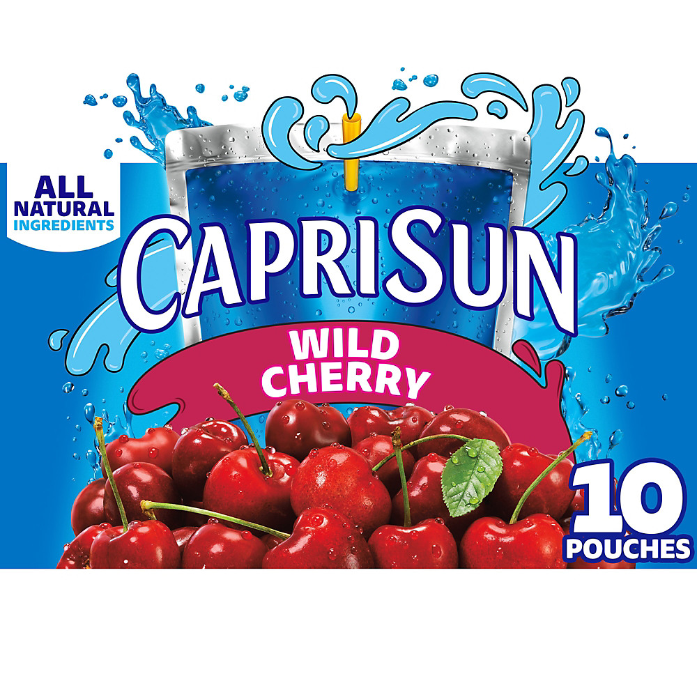 Calories in Capri Sun Wild Cherry Juice Drink Blend 6 oz Pouches, 10 pk