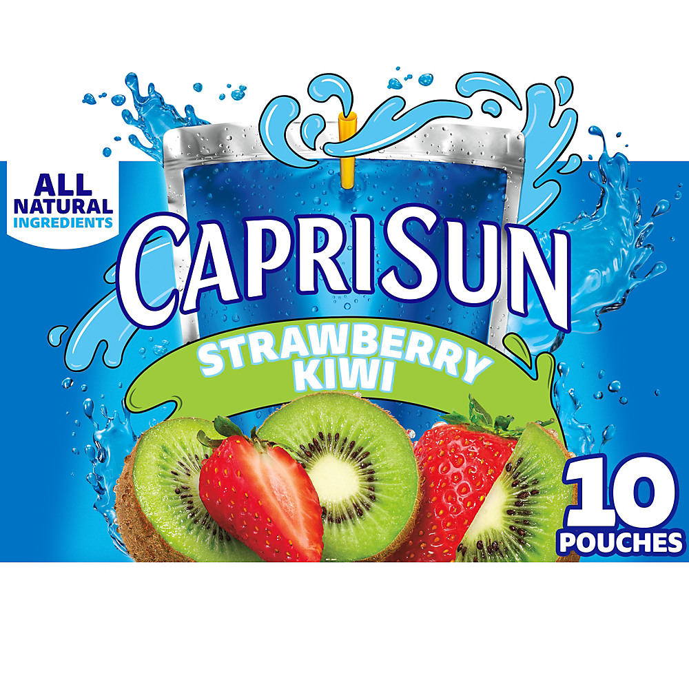 Calories in Capri Sun Strawberry Kiwi Juice Drink Blend 6 oz Pouches, 10 pk