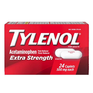 Tylenol Extra Strength Pain Reliever Caplets - 500 Mg, 24 ct