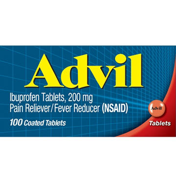 Advil Pain Reliever and Fever Reducer, Ibuprofen 200mg for Pain Relief, 100 ct