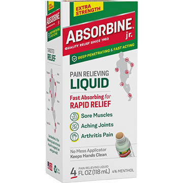 Absorbine Jr. Plus Pain Relieving Liquid Extra Strength Formula, 4 oz