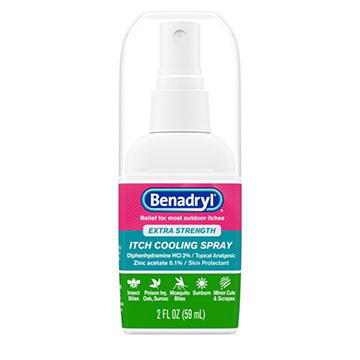 Benadryl Extra Strength Anti-Itch Travel Size Cooling Spray, 2 oz
