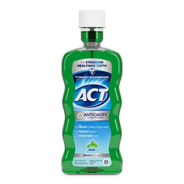 ACT Anticavity Fluoride Mouthwash - Mint, 18 oz