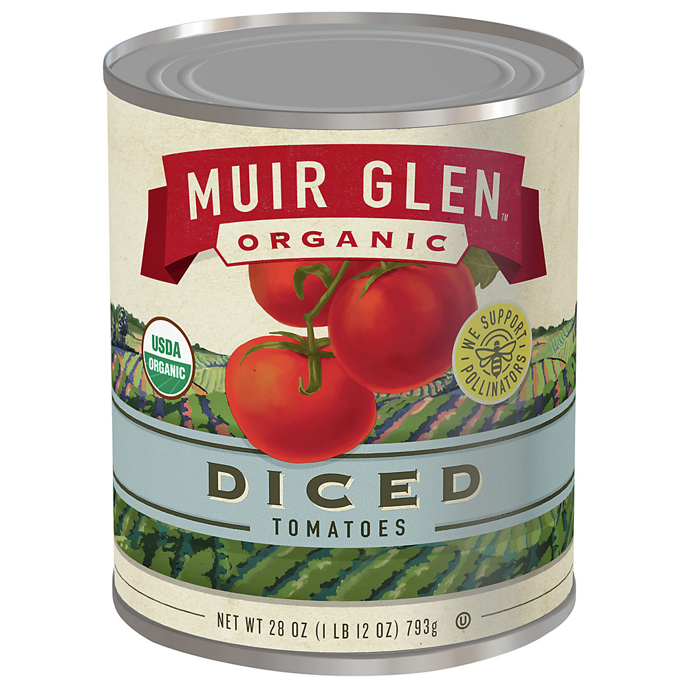 Calories in Muir Glen Organic Diced Tomatoes, 28 oz