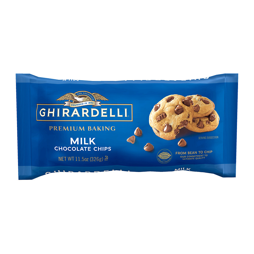 Calories in Ghirardelli Milk Chocolate Premium Baking Chips, Chocolate Chips for Baking, 11.5 oz