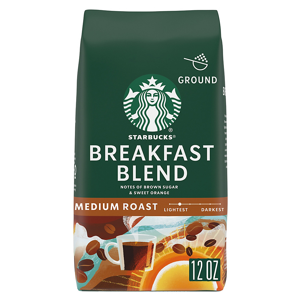 Calories in Starbucks Breakfast Blend Medium Roast Ground Coffee, 12 oz