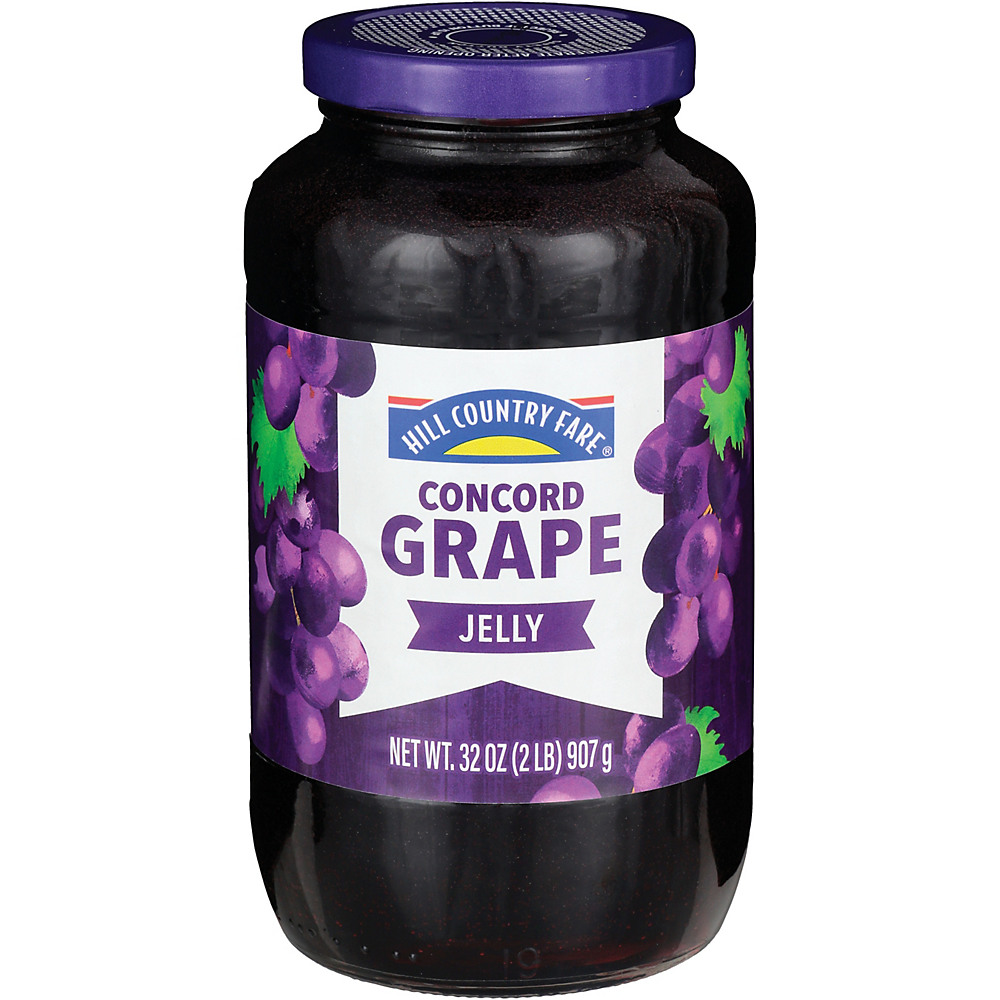 Calories in Hill Country Fare Concord Grape Jelly, 32 oz