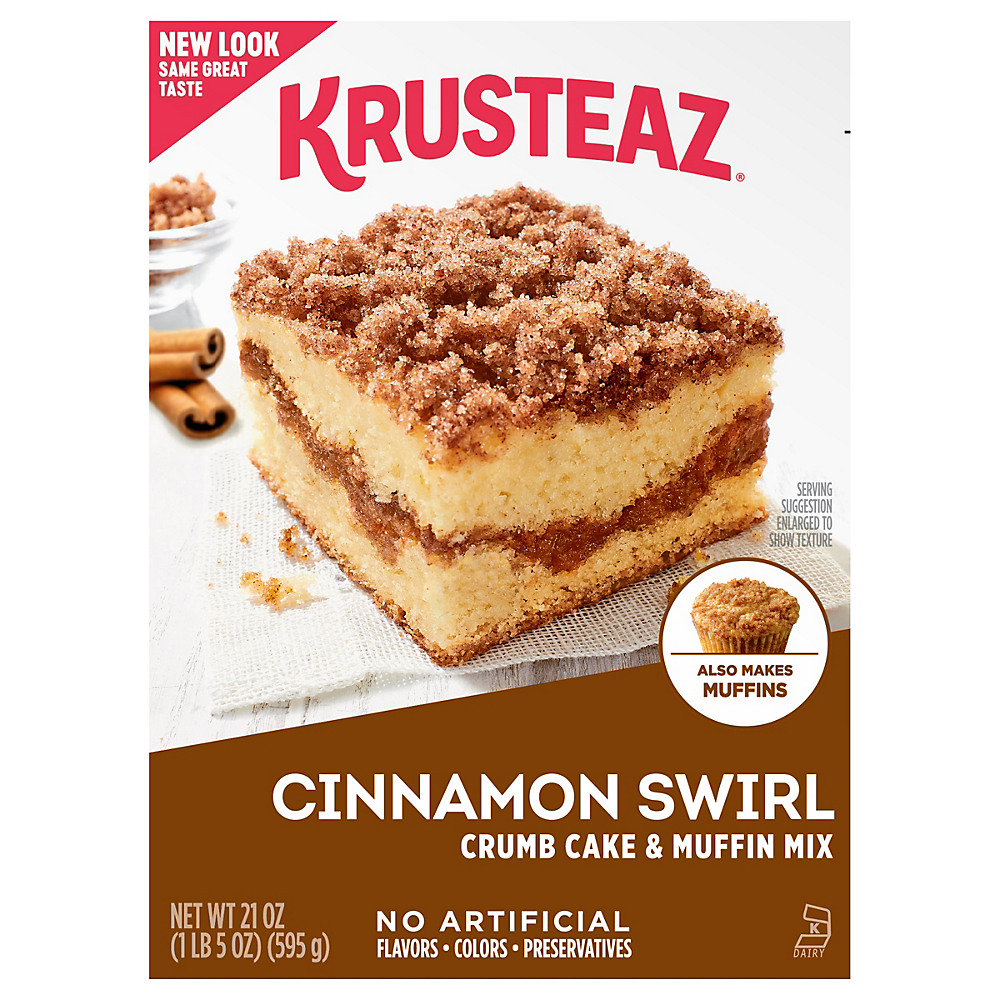 Calories in Krusteaz Cinnamon Swirl Crumb Cake & Muffin Mix, 21 oz